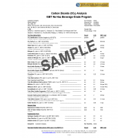 CO2 Analysis - ISBT No-Haz Beverage Grade Final Product (Low Pressure) Program